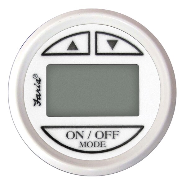 Faria Beede Instruments Faria 13150 Dress Depth Sounder (Transom Mounted Transducer) SN2011 - 2", White 13150 - main